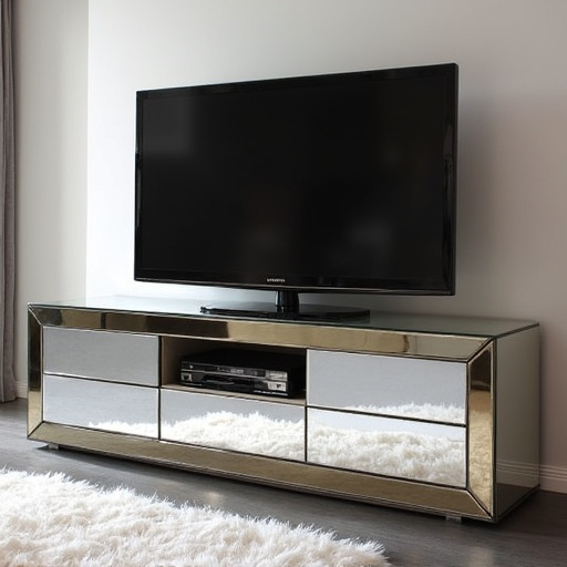 Elegant Mirrored TV Stand