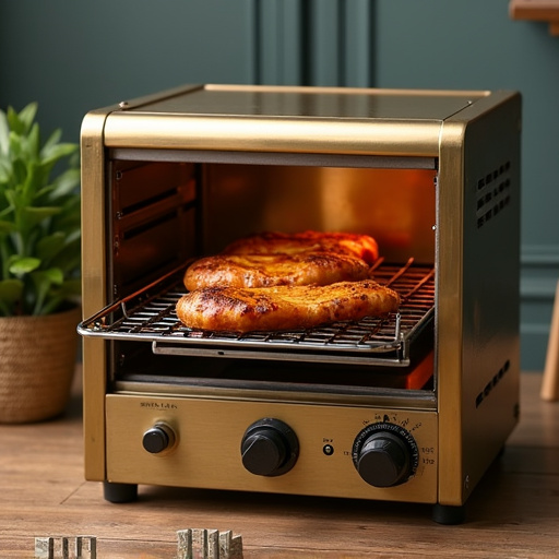 Indoor Charcoal Grill & Heating Oven – Compact, Brass Finish, Safety Enhanced