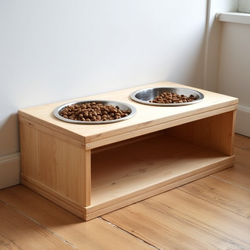 Wooden Large-Capacity Pet Food Storage and Feeding Station